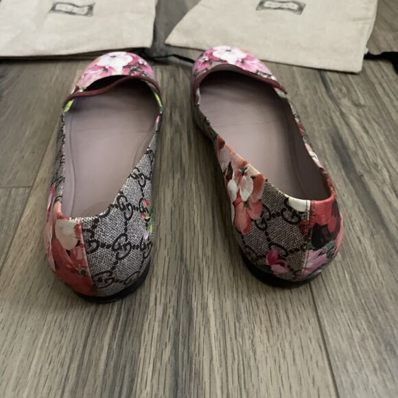 GUCCI GG Supreme Bloom Monogram Ballet Flats Slip On Shoes Size 38.5 - Picture 6 of 8